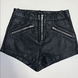 NASTY GAL faux leather shorts